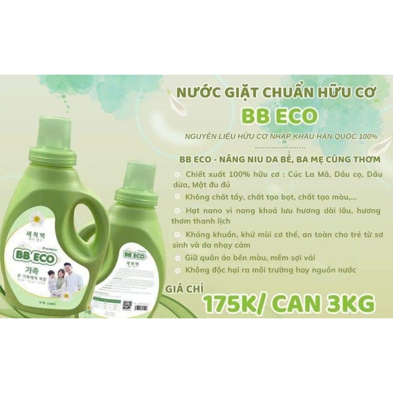 Sale SỐC Nước giặt hữu cơ BB ECO