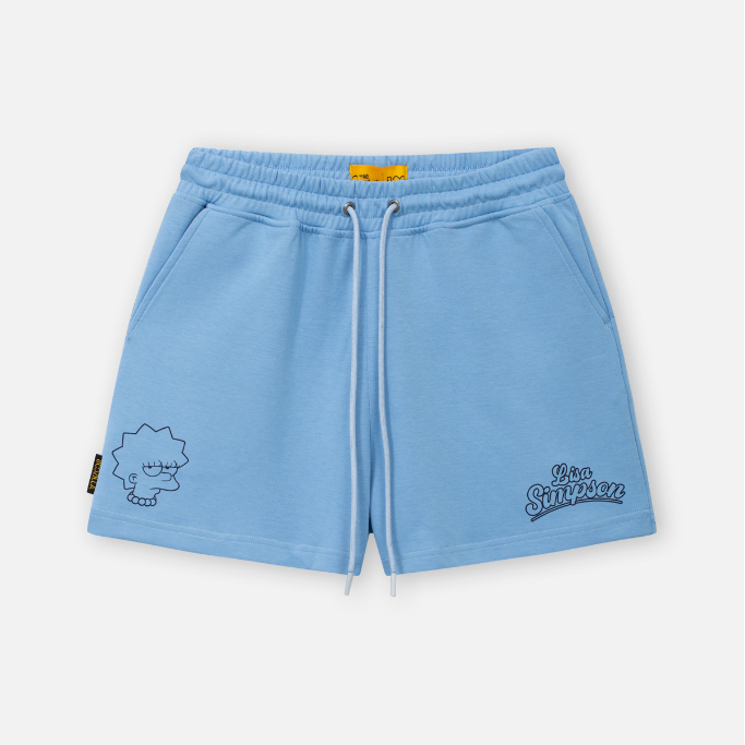 Quần Short Nỉ Nữ BOO Dáng Rộng Logo The Simpsons BZL