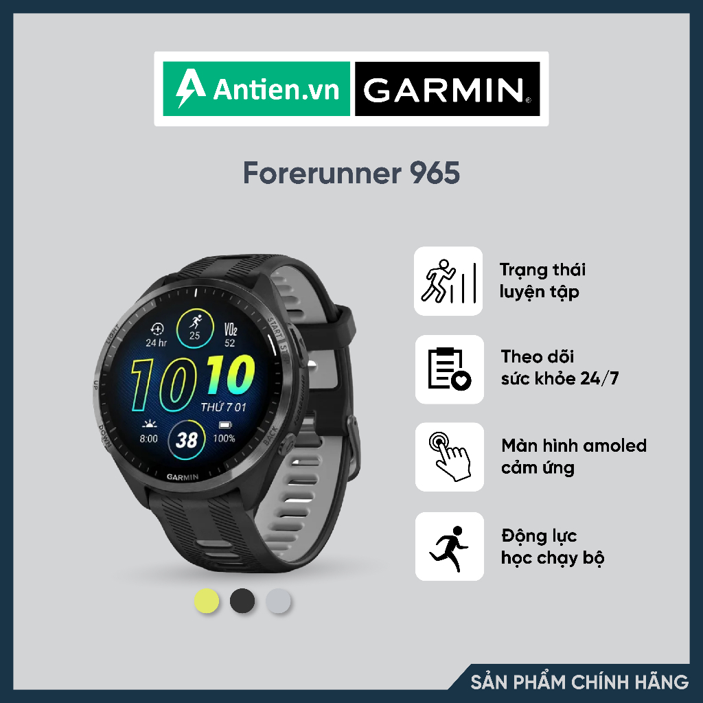 Đồng hồ thể thao Garmin Forerunner 965 - Hàng chính hãng bảo hành 12 tháng