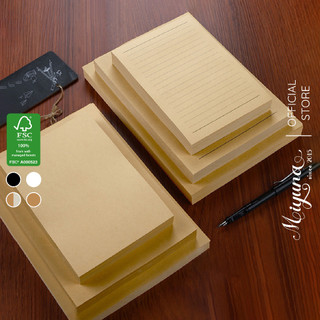 50 Tờ Giấy Kraft MIYUNA - A4 - 180gsm Chất lượng Nhật dùng làm sổ tay vẽ tranh màu nước gấp Origami gói hoa quà lovebox