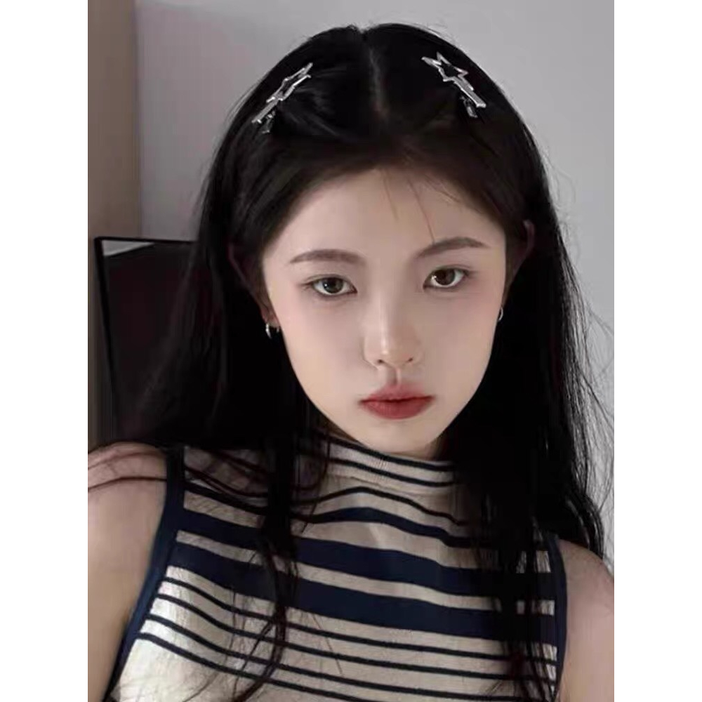 Kẹp Tóc Mái Ngang Hình Ngôi Sao Bằng Kim Loại Y2K Màu Kẹo Ngọt Thời Trang Phong Cách Hàn Quốc Cho Nữ KT012