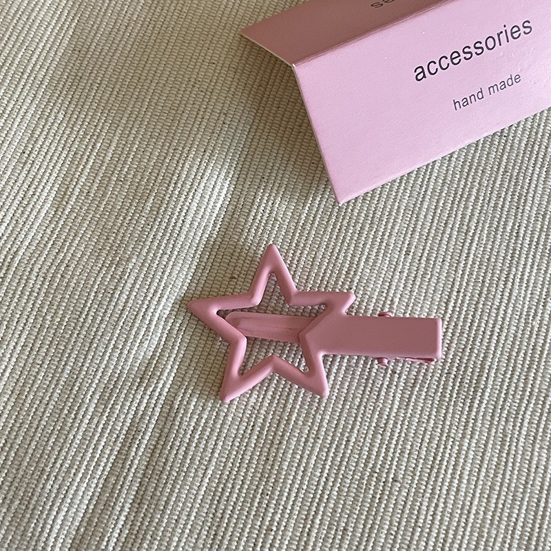 Kẹp Tóc Mái Ngang Hình Ngôi Sao Bằng Kim Loại Y2K Màu Kẹo Ngọt Thời Trang Phong Cách Hàn Quốc Cho Nữ KT012