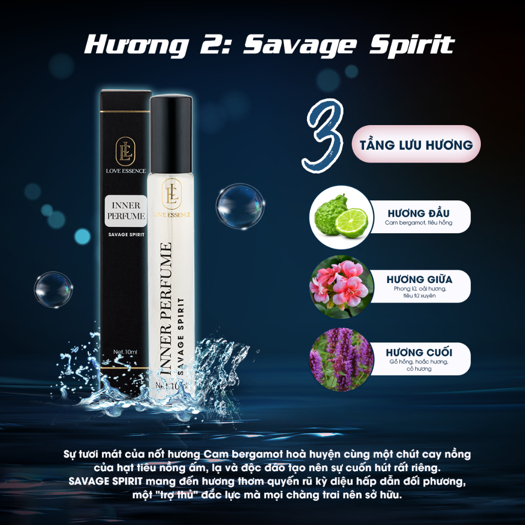 Combo 2 Chai Nước Hoa(Xịt Hôn) Vùng Kín Nam LOVE ESSENCE Chai 10ml,Hương Thơm Cuốn, Nam Tính.