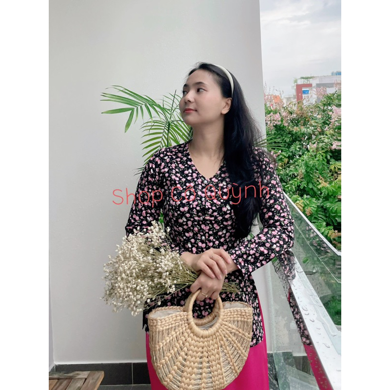 ÁO LẺ BÀ BA LỤA HOA NHÍ DỄ THƯƠNG