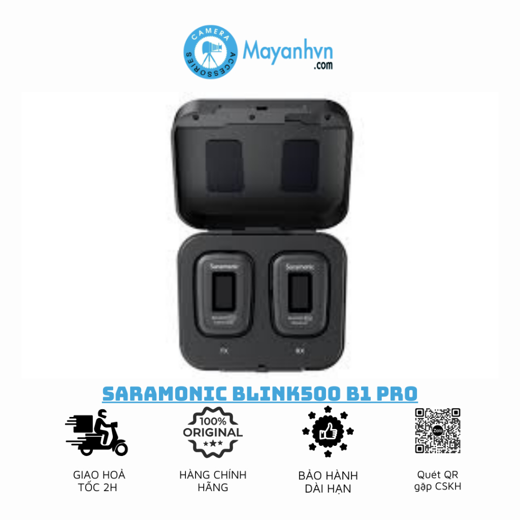 Micro Thu Âm Không Dây Saramonic Blink500 B1 Pro / 1 Phát + 1 Thu - Bảo Hành 3 Tháng