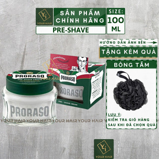 Kem làm mềm râu trước khi cạo Proraso Pre-Shave Cream Refreshing 100ml | Mùi Bạch đàn - Eucalyptus
