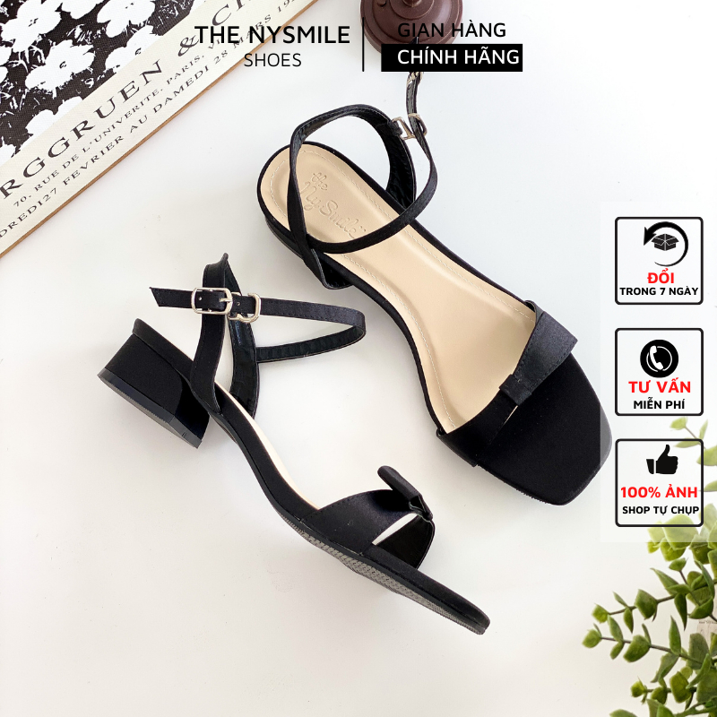 GIÀY sandals nữ 3p quai ngang, Dép sandals nữ quai hậu - THENYSMILE - PUNTIE