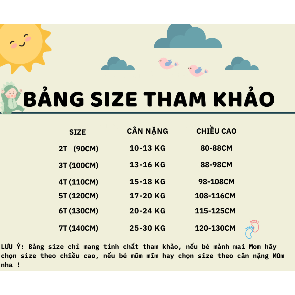 Bộ cotton xanh khủng long vàng Malwee thời trang trẻ em từ 2-7 tuổi MW8757