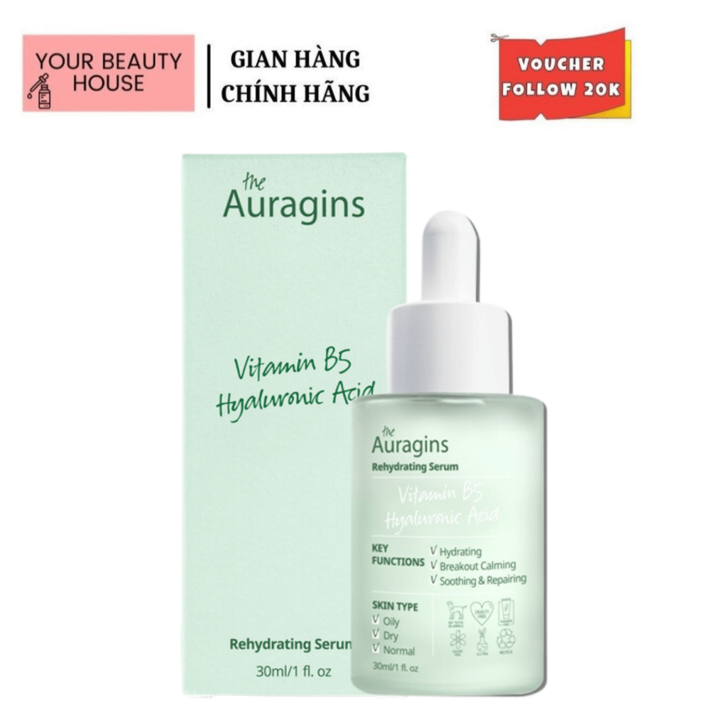 [The Auragins] Tinh Chất Cấp Ẩm Vitamin B5 & Hyaluronic Acid - 30ml