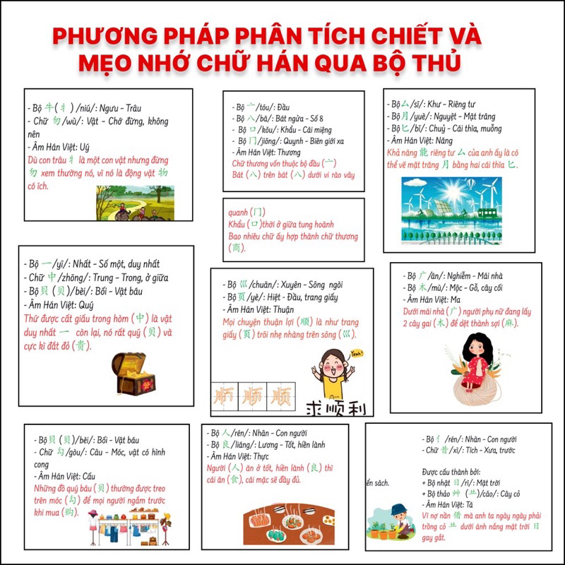 Sách Hack Não Chữ Hán Tiếng Trung - Siêu ghi nhớ chữ Hán theo bộ thủ, mẹo nhớ và âm thanh tương tự