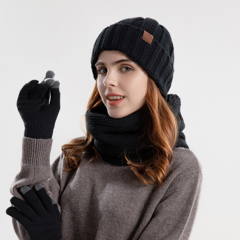 Combo mũ và khăn len giữ ấm cho Nam HUMI chất len cao cấp mềm mịn thời trang thu đông Hàn Quốc