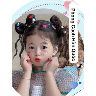 Tóc Giả Nơ Xoăn Nhẹ Lơi Dài 20cm, Tóc Nơ Giả Y2K phong cách Hàn Quốc Ngọt Ngào Mybaby Shop