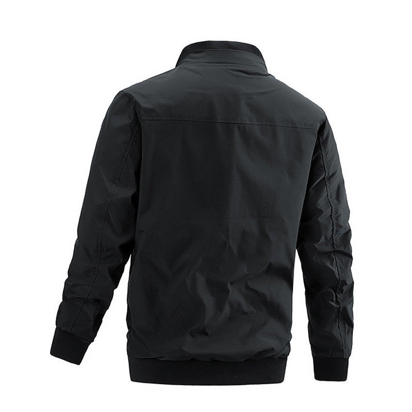 Áo khoác nam DF chất dù mero xịn 2 lớp, túi khóa kéo form trơn lịch lãm.