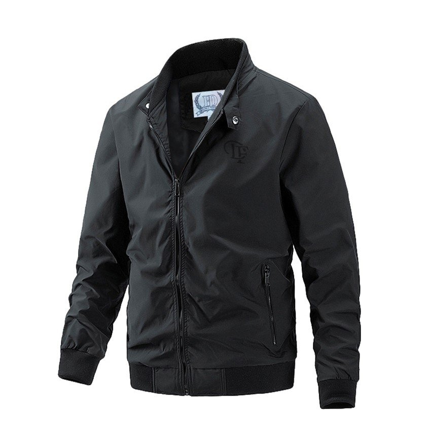 Áo khoác nam DF chất dù mero xịn 2 lớp, túi khóa kéo form trơn lịch lãm.