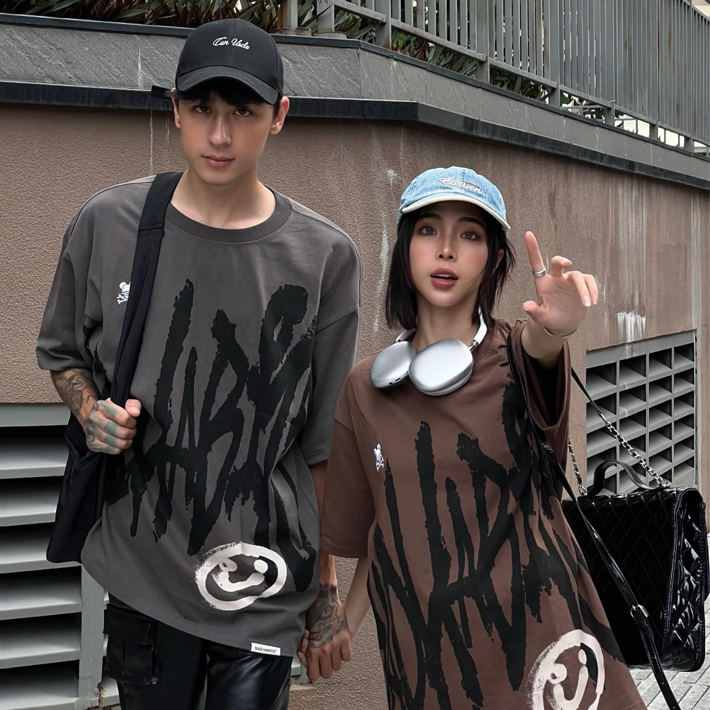 Áo Thun Unisex GREY FREEHAND TYPO TEE 100% Cotton - Local Brand Chính Hãng