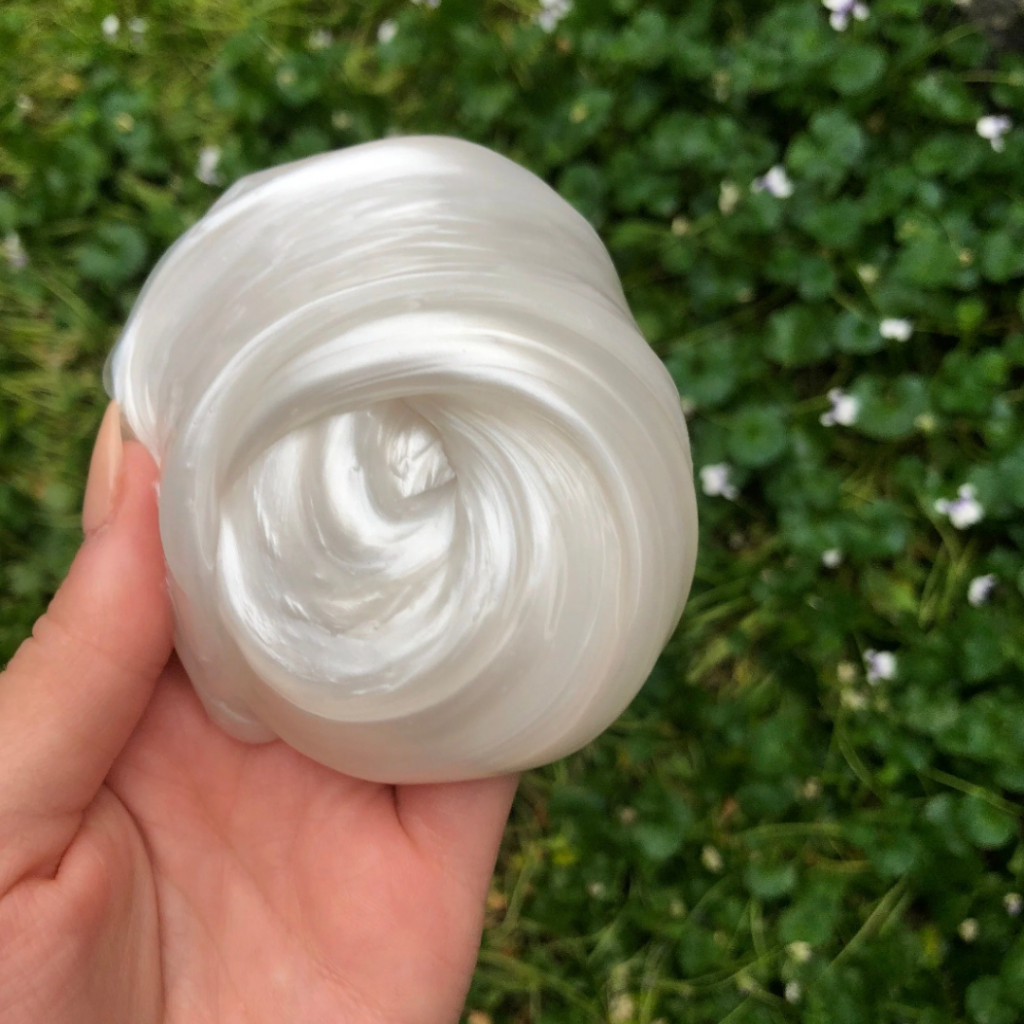 PEARL SLIME TRONG ÁNH NHŨ MÀU BẠC- ĐỒ CHƠI HANDMADE AN TOÀN - SLIME MÀU METALIC - KIM TUYẾN