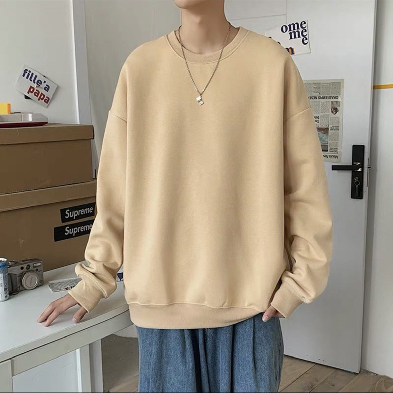 Áo sweater nỉ lót bông nam nữ