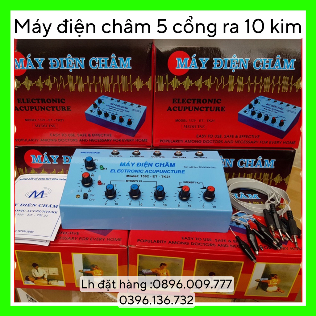 Máy Điện Châm 5 Cổng Ra 10 Kim