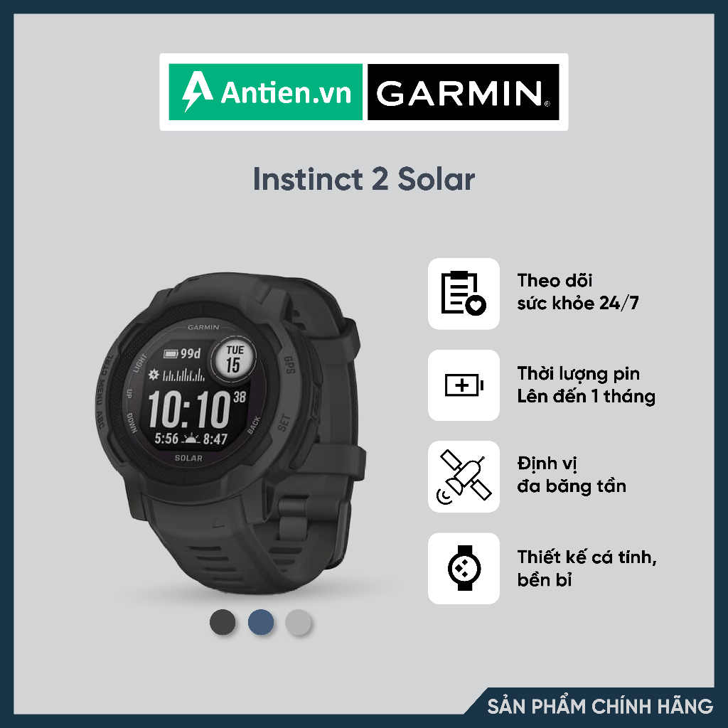 Đồng hồ thông minh Garmin Instinct 2 Solar - Chính hãng