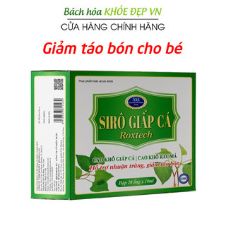 Siro Giấp Cá Roxtech dạng ống từ thảo dược bổ sung chất xơ giảm táo bón cho bé từ 3 tuổi - 20 ống
