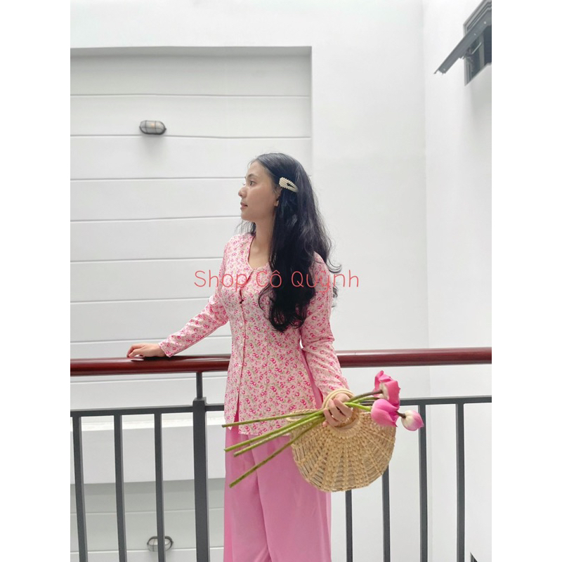 ÁO BÀ BA LỤA HOA NHÍ BIGSIZE ( KHÔNG KÈM QUẦN )