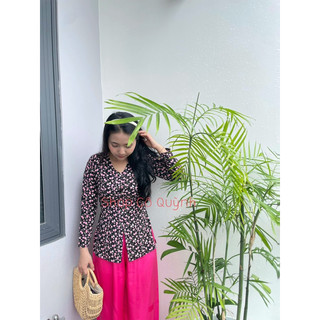 ÁO BÀ BA LỤA HOA NHÍ BIGSIZE ( KHÔNG KÈM QUẦN )