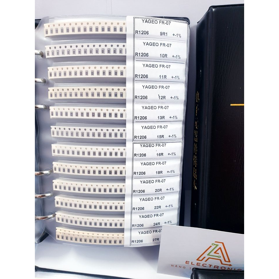 Sách điện trở  gồm 170 loại, mỗi loại 50 chiếc