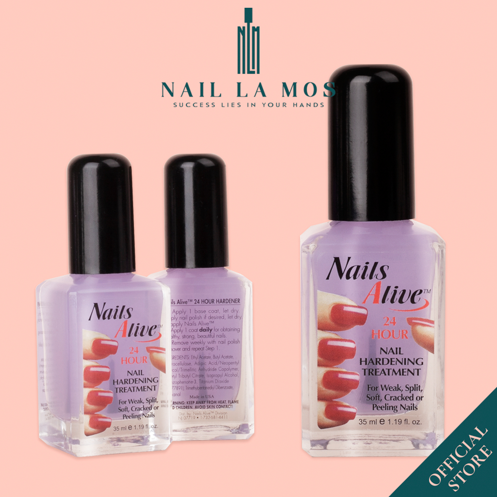 Sơn dưỡng móng Nails Alive 24H chính hãng 35ml - Sơn móng tay dưỡng phục hồi cải thiện hư tổn Nail Hardener nhập khẩu Mỹ