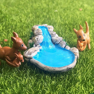 Tiểu cảnh - Thác nước làm phụ kiện terarium, trang trí chậu cây sen đá, xương rồng, nhà mô hình, charm slime