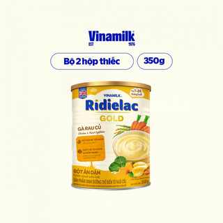 Combo 2 hộp bột ăn dặm gà rau củ ridielac gold - hộp thiếc 350g