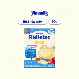 Combo 2 hộp Bột Ăn Dặm 4 gói vị ngọt Ridielac Gold - Hộp 4 gói 50g
