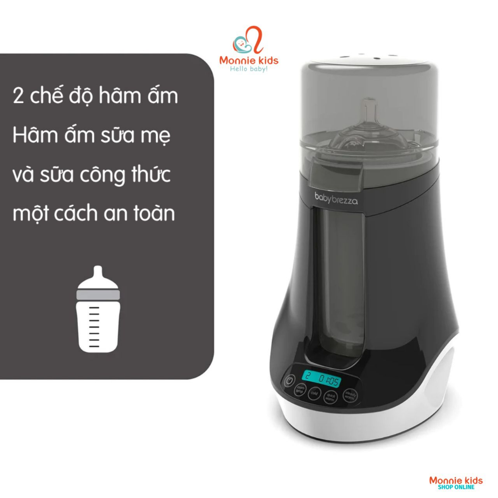 Máy hâm sữa Baby Brezza cho bé, máy ủ sữa thông minh an toàn tiện lợi - Monnie Kids