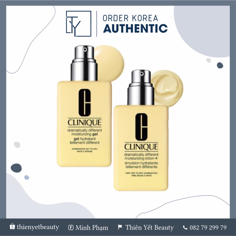 Kem và Gel dưỡng ẩm Clinique Dramatically Different Moisturizing Gel Lotion+ Jelly 125ml