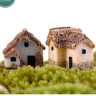 Nhà ngói xưa làm phụ kiện trang trí terrarium, sen đá, xương rồng, cây cảnh mini, cây để bàn
