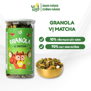 Granola Siêu Hạt Vị Matcha 500g Wise Food 10% Yến Mạch Sấy Giòn, Ngũ Cốc Hỗ Trợ Giảm Cân