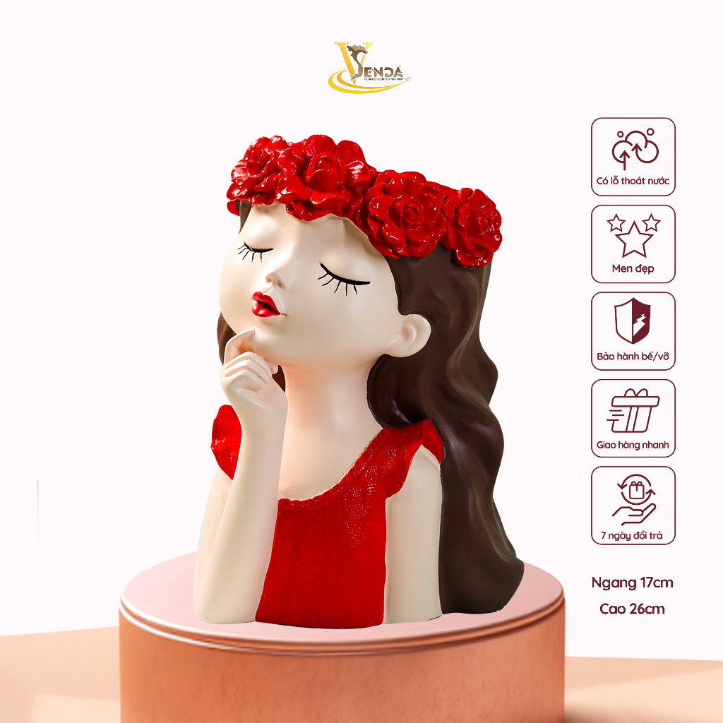 Chậu cô gái xinh xắn_VSenda - chuyên cung cấp sản phẩm về Sen Đá