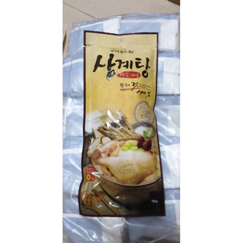 <Nhập khẩu> Gói gia vị nấu canh gà hầm sâm Hàn Quốc loại cao cấp gói 100g