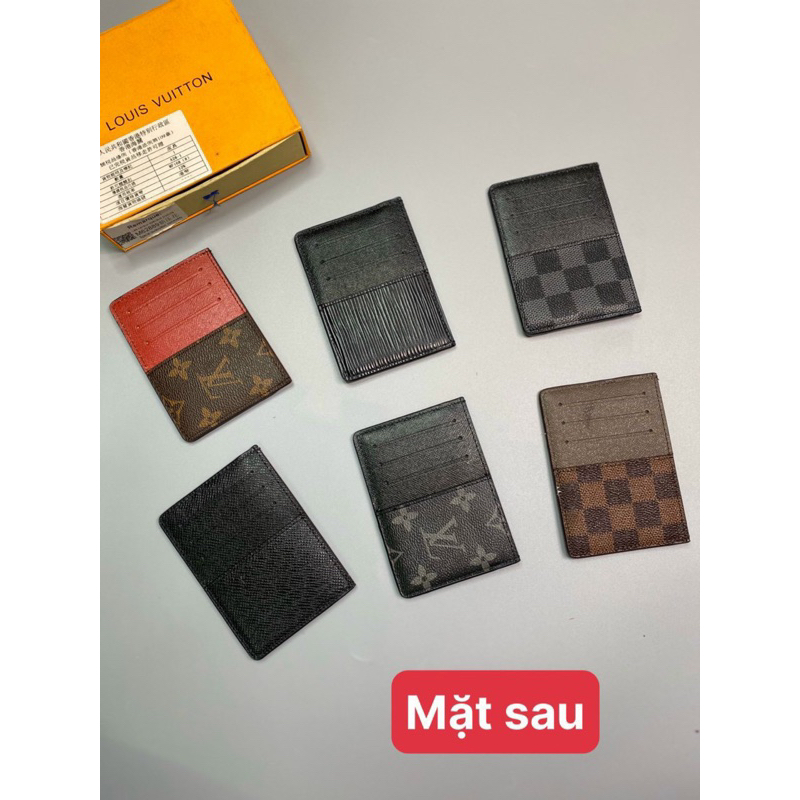Ví đựng thẻ LV , bóp card da mini LV caro ảnh + video tại shop Monaco Online