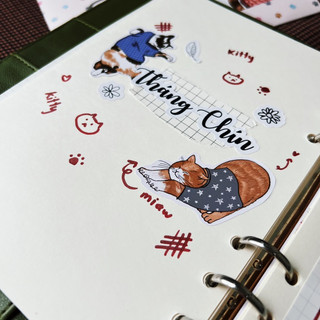 Sticker nhãn dán mèo dui dẻ