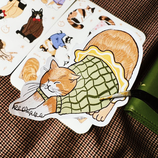 Sticker nhãn dán mèo dui dẻ