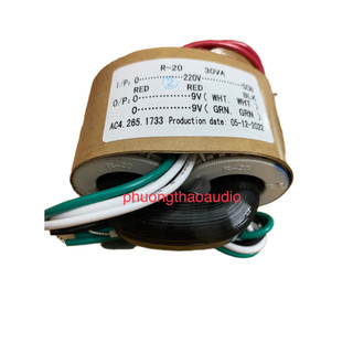 Biến thế Rcore 30W  input 220V, out put 9V x 2