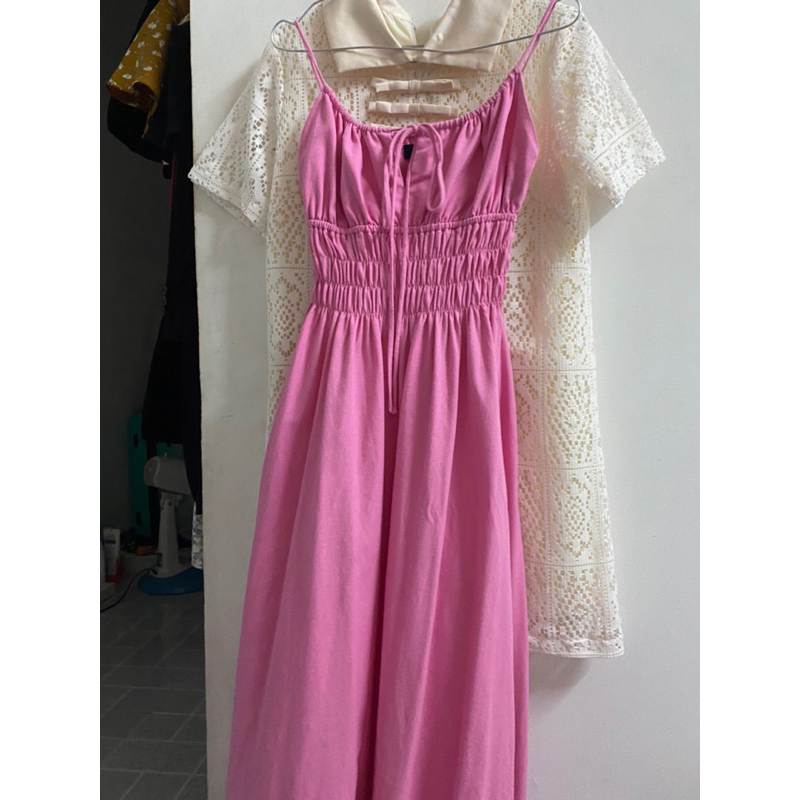 Đầm hồng 2 dây Cocosin freesize