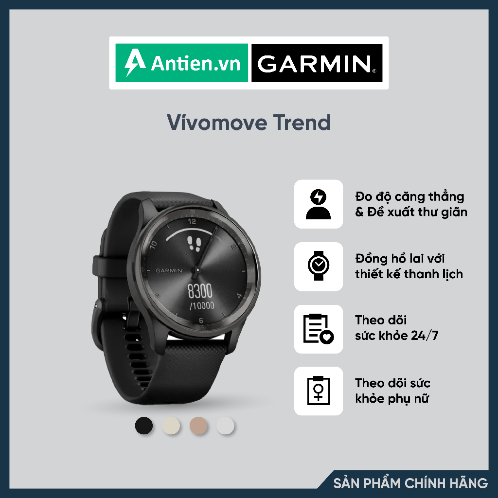 Đồng hồ thể thao lai thông minh Garmin Vivomove Trend - Hàng chính hãng