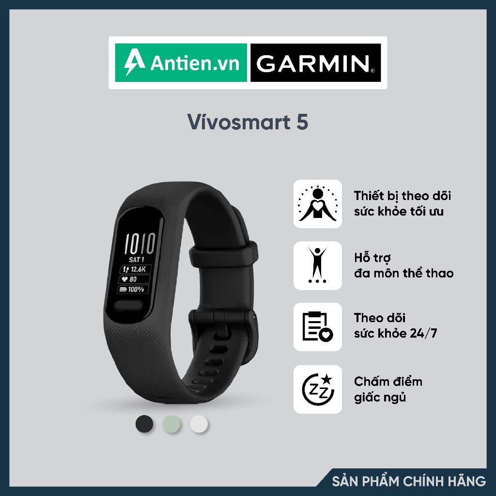 Vòng đeo tay thông minh Garmin Vivosmart 5 | Hàng chính hãng BH 12 tháng