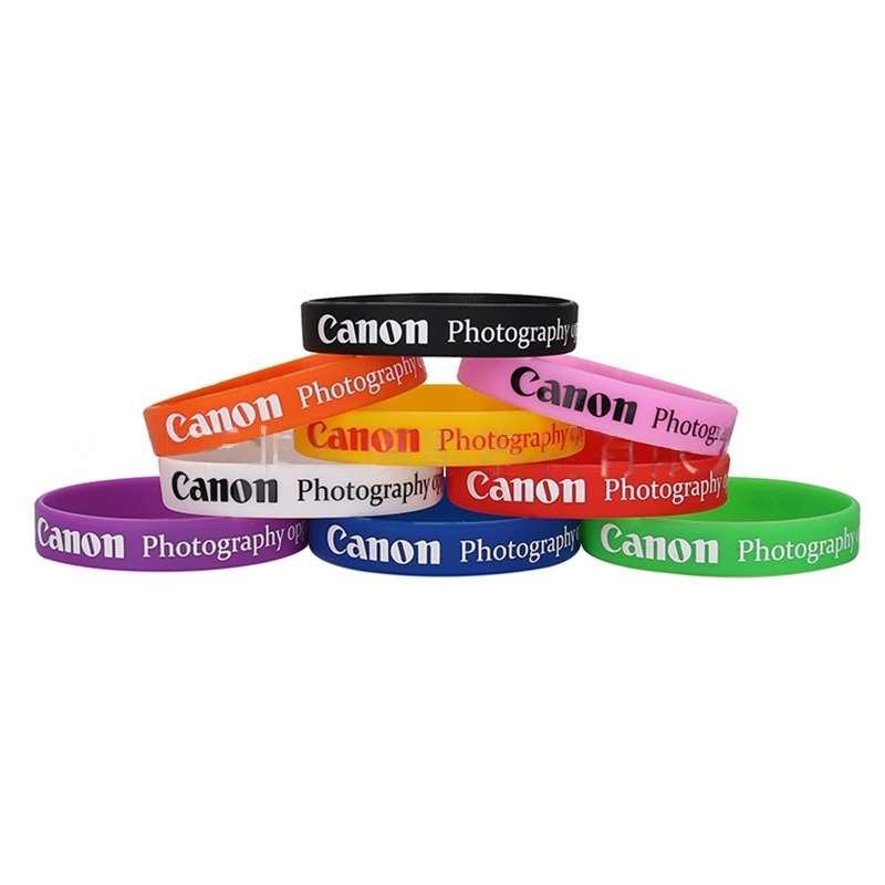 Vòng cao su đeo lens in chữ canon trang trí máy ảnh - nhiều màu sắc