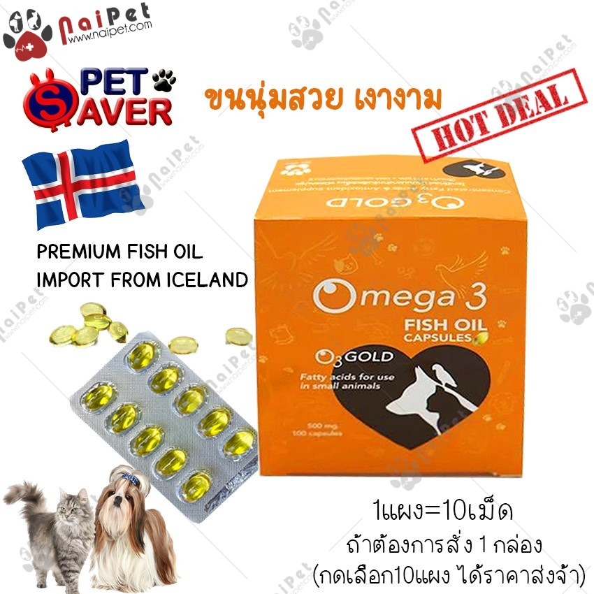 Dầu Cá Bổ Sung Omega 3 Cho Chó Mèo Fish Oil O3 Gold Thái Lan