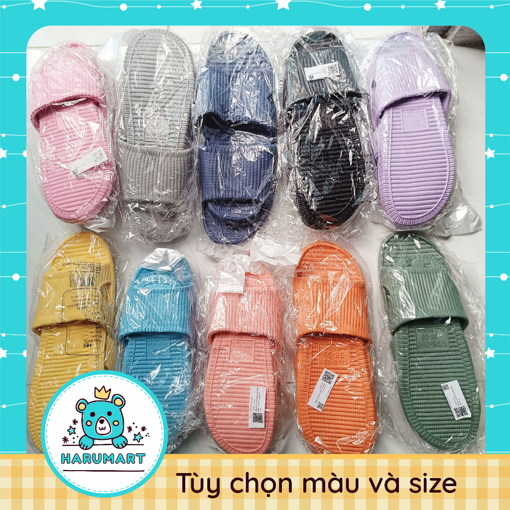 Dép nhựa xốp đi trong nhà nguyên khối siêu bền, siêu nhẹ, siêu êm chân, chống trượt