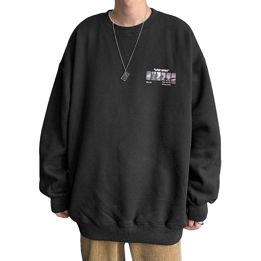 Áo dài tay Sweater  Love Wind Nỉ Bông Unisex Monster X Street Ulzzang cặp đôi nam nữ form rộng oversize Hàn Quốc