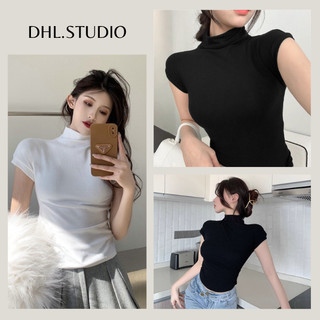Áo phông babytee basic - Áo thun trơn dáng baby hottrend 2023 - Áo croptop nữ phối màu D51