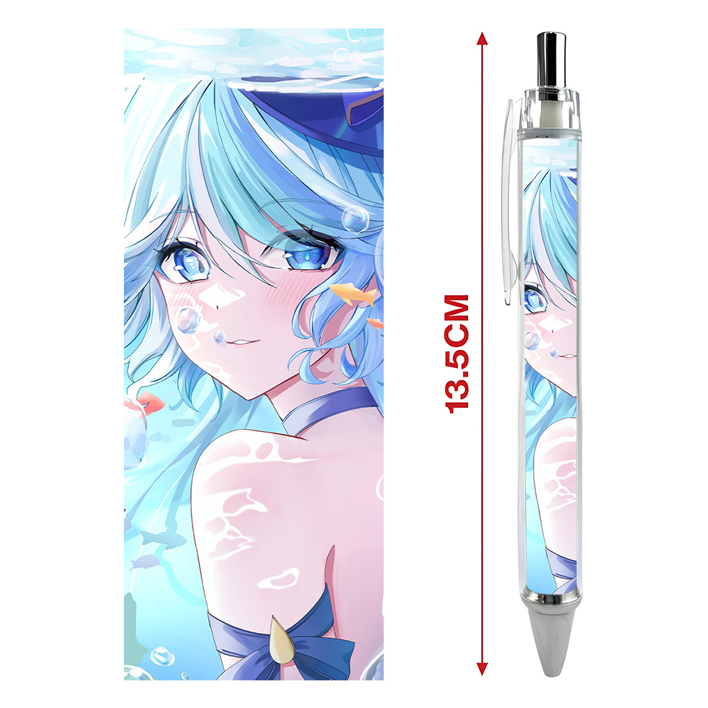 Bút viết In hình Focalors  Game Genshin Impact- Hình in sắc nét - Bút Gel ngòi 0.5mm by 2D Tộc Shop